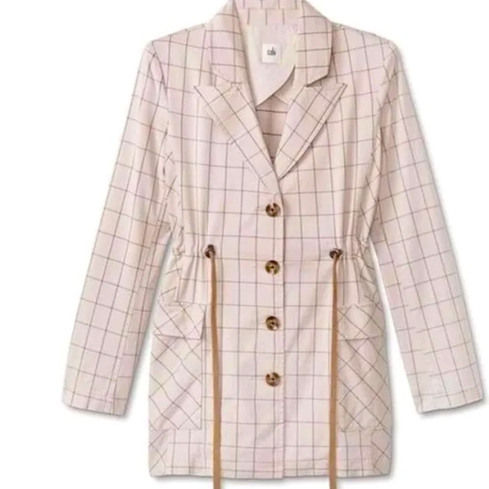 CAbi tan Windowpane Jacket